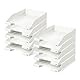 HAN Briefablage Klassik, 10 STÜCK Schreibtisch Organizer, Bürobedarf, Ablagefächer, Büromaterial, Briefkorb, Dokumentenablage, bis Format A4/C4, 1027-X-12, weiß