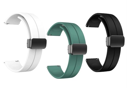 Image of IIK COLLECTION 22mm Silicone Strap for Smart Watches | Combo Pack Compatible With Noise, Fireboltt, Boat Xtend, Pebble, Boat Flash, Noise Color Fit, Ultra Smart Watch & All Watches