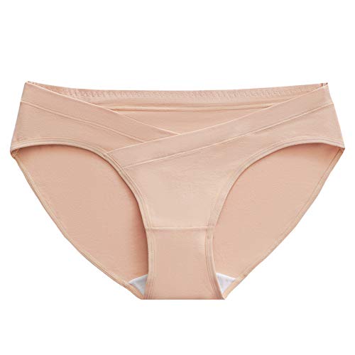 Women's Under The Bump Maternity Panties Cotton Pregnancy Postpartum Underwear Multi Pack (B-3 Pack Basics,Small) #TOP5