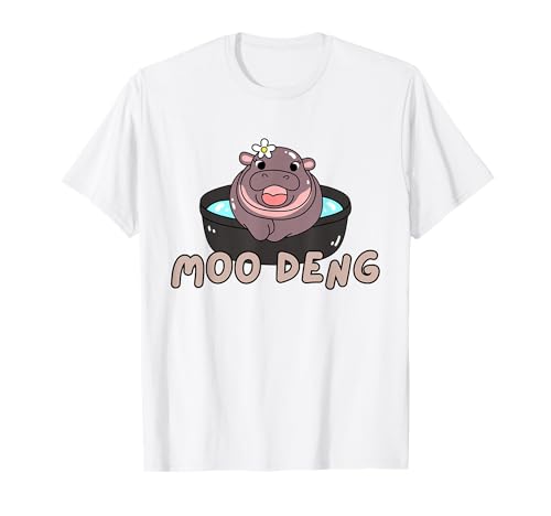 Moo-Deng Baby Pygmy Hippo Cute Zoo For Family Tee Maglietta