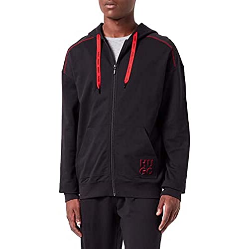 HUGO Herren Monologo Hood LOUNGEWEAR JACKET, Black1, L EU