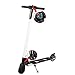 Scooter Elettrico Viaggio per Adulti Due Giri di Mini Batteria al Litio Pieghevole in Fibra di Carbonio per Conto di Guida,White,35km
