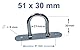 EnB Bügelkrampe 51x30 mm – 10 Stück verzinkte Anhängerhaken Made in Germany – stabile & rostfreie Planenbefestigung – Anhängerzubehör für Trailer, Pritsche & Boot
