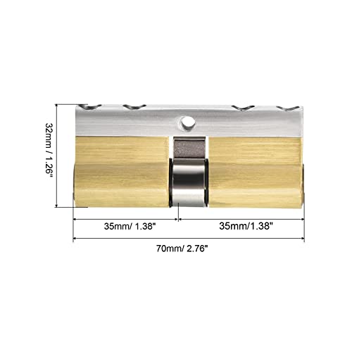 Cerradura de cilindro de puerta 70 mm con 8 llaves para aluminio 3