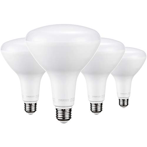 TORCHSTAR BR40 LED Light Bulbs, Dimmable Indoor Flood Light, 17W (100W Eqv.), 3000K Warm White, Recessed LED Can Light, 1400 Lumens, Flicker-Free, E26 Base, UL & Energy Star Listed, Pack of 4 TORCHSTAR BR40 LED Light Bulbs, Dimmable Indoor Flood Light, 17W (100W Eqv.), 3000K Warm White, Recessed LED Can Light, 1400 Lumens, Flicker-Free, E26 Base, UL & Energy Star Listed, Pack of 4