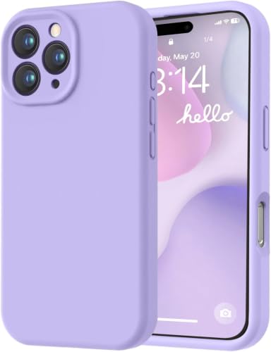 Image of LOVE 3000 Designed for iPhone 16 Pro Max Case, Premium Silicone with [Soft Anti-Scratch Microfiber Lining] Shockproof Protective Phone Case for Men Women Girls 6.9 inch, Light Purple
