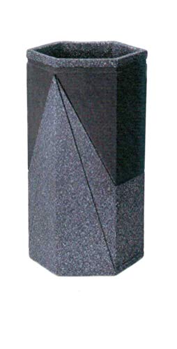 ヤマ庄陶器 傘立て ブラックなど 約奥26.0×幅22.5×高47.0cm 信楽焼 ツートン六角傘立