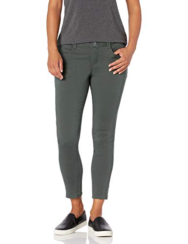 Democracy Women's Ab Solution Petite Ankle Length Twill Pant, Tekking Green, 8P