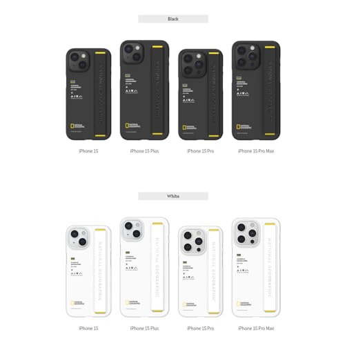 Image of National Geographic Strap Case PC for iPhone 15 Pro Max Back Cover Case (White)