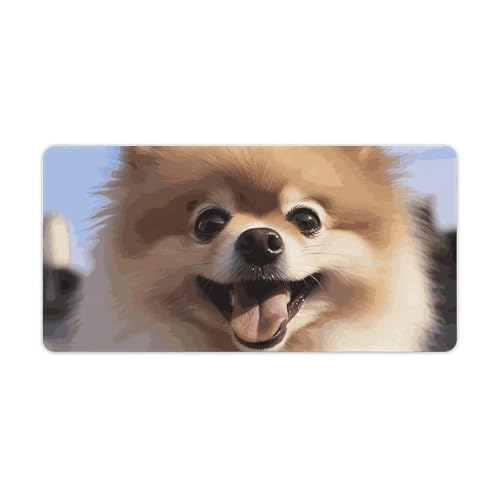 Happy Pomeranian Desk Pad Large protector escritorio
