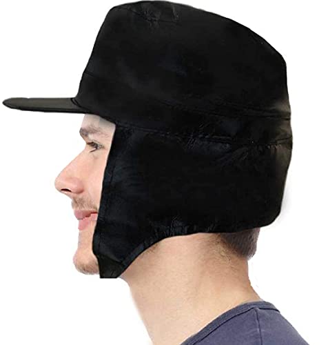 Unisex Water Resistance Rain Snow Caps Art Leather Caps Pu Waterp...
