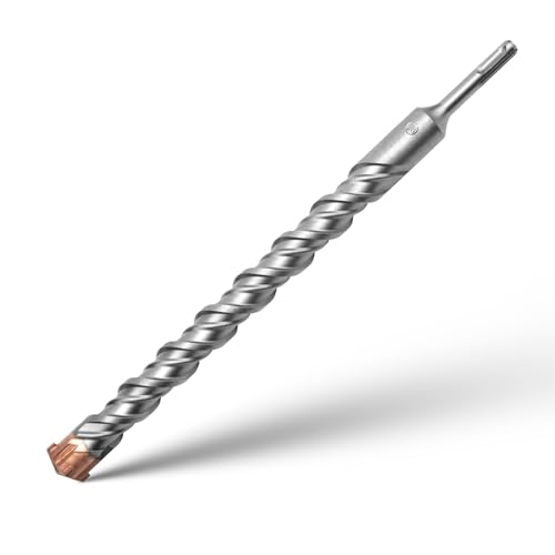 Brocas Hormigon Juego SDS Plus 4 Puntas de Metal Duro Brocas Pared Cruzadas Broca de Impacto Ideal Para Taladrar en Hormigón Piedra Natural Metal Plástico Granito 28mm x 350mm