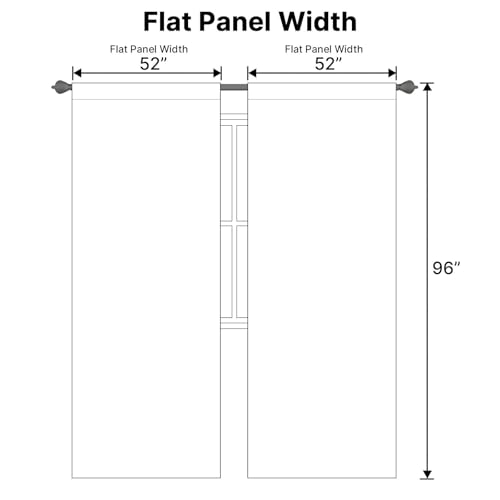 Image of H.VERSAILTEX White Curtains Thermal Insulated Window Treatment Panels Room Darkening Privacy Assured Drapes for Living Room Back Tab /Rod Pocket Bedroom Draperies, 52 x 96 Inch, 2 Panels
