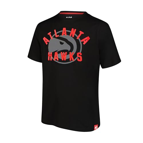Ultra Game Adults NBA Official Super Soft Game Day T-Shirt, Atlanta Hawks, Black, Small