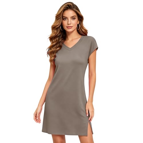 Robe de loisirs unie pour le bureau et les vacances d'été