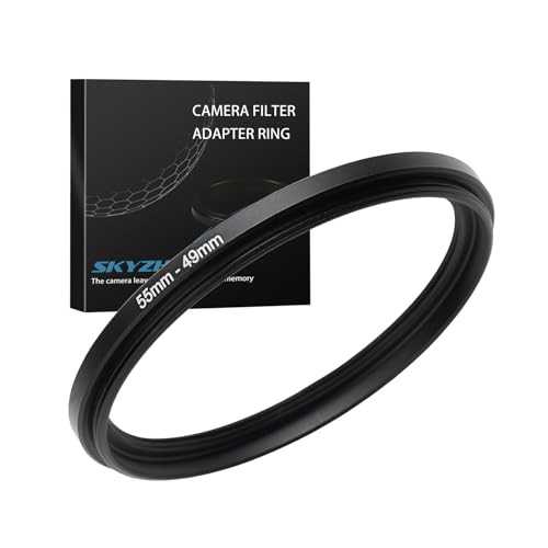 55mm to 49mm Step Down Ring Filter Adapter Metal Ring Step Down Rings Adapter Filter Compatible with All 49mm UV,CPL,ND,Lens Hood,Threaded Lens ect (55mm to 49mm)