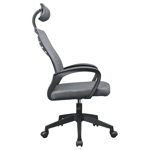 MGC-ERGOB, Sedia Gaming Ergonomica, Seduta e Schienale in Rete Traspirante, Poggiatesta Regolabile, Altezza Regolabile tra 110,5 e 120,5 cm, Sistema di Oscillazione da 3° a 18°, Grigio - Sedia gaming - Immagine 5