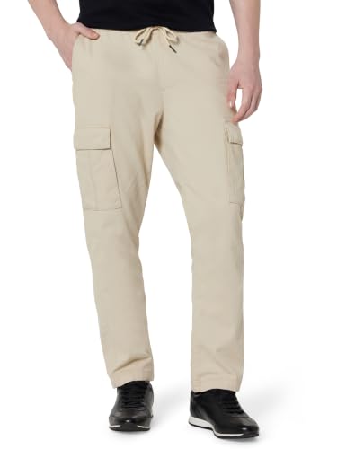 Image of Amazon Brand - Symbol Men's Regular Fit Cargo Trouser (Elasticated Waistband | 100% Cotton | Pants)