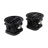 Lot de 2 buses de grille d'aération intérieure noire compatibles avec Opel Adam Corsa D pour tableau de bord 2007-2015