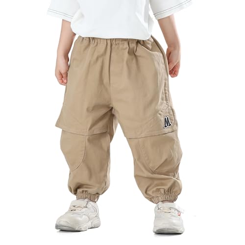 MINI PANDA Toddler Pants Boys& Girls, Relaxed Stretch Twill Toddler Casual Pants