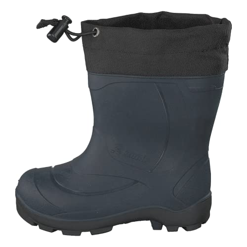 Kamik Snobuster1 Kids Snow Boots - Waterproof, Removable Thermal Insulated Liner, Adjustable Collar, Synthetic Rubber Sole, Round Toe, Navy - 2 Little Kid