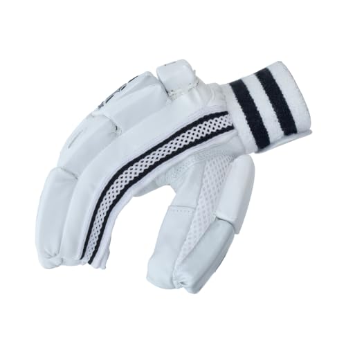 Image of WHITEDOT Sports Dot 2.1 Cricket Batting Gloves||Suitable for Mens|Adult|Large Right Hand||White, Leather