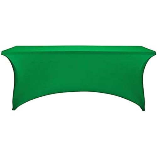 Image of FORLIFE 6Pack Spandex Table Covers 6ft,Fitted Tablecloth for 6ft Rectangular Tables, Stretch Patio Table Covers, Universal Spandex Table Cover for Wedding, Banquet, Party - Emerald