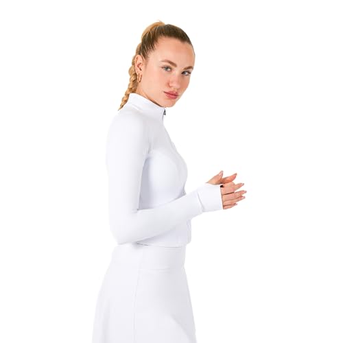 Image of YITTY Active Women's Ultraluxe Full Zip Jacket, Athleisure, 4-Way-Stretch, Thumbholes