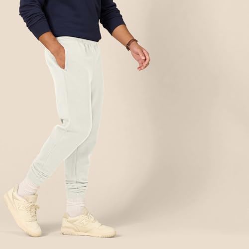 Image of Amazon Essentials Men's Relaxed Fit Fleece Joggers Sweatpants with Drawstring Waist, Tapered Leg, Ribbed Cuffs, Brushed Interior