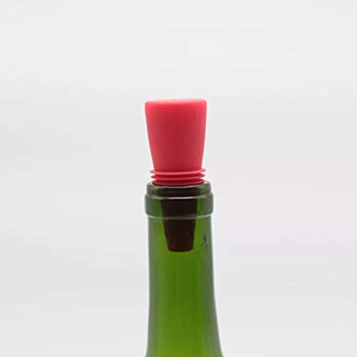 Hemoton 6 peças de tampas de vinho de silicone reutilizável selador de garrafas de bebidas de substi