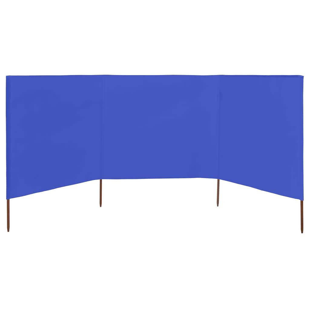 Brise-vent pliable en 3 parties - 400 x 80 cm - En tissu non tissé de qualité supérieure et durable - Brise-vue - Pour jardin, plein air, camping, parc - Pour protéger du vent, du sable, bleu