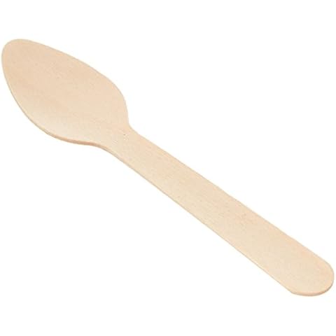 Stalwart CD905 Wooden Cutlery Teaspoon, 110 mm (Pack of 100) Cover