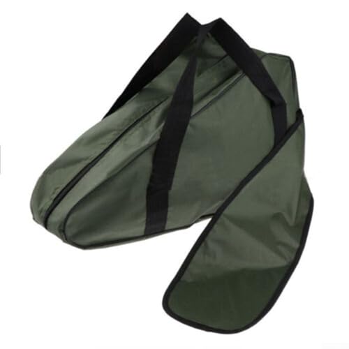 ZWEquipint Bolsa de almacenamiento portátil para motosierra, funda protectora de poliéster 600D impermeable, con asa de transporte, para motosierra de 12 16 pulgadas, verde