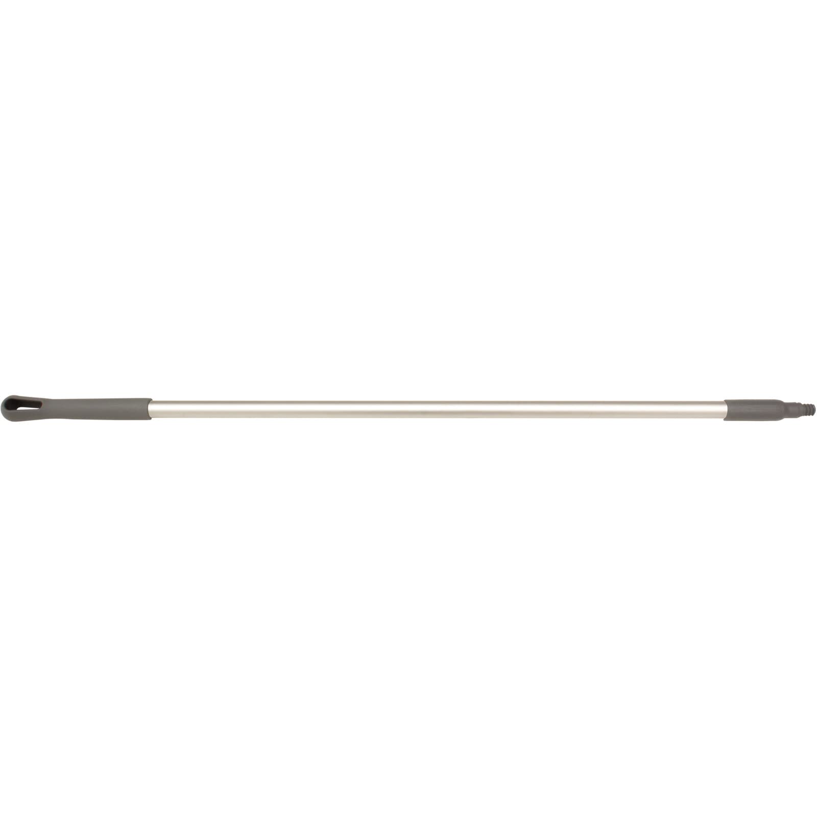 SPARTA 48-Inch Aluminum Broom Handle, Commercial Broom Stick with Color-Coded Tip and Hanger Cap for HACCP-Compliant Industrial Cleaning in Environments with Harsh Cleaning Agents, Gray