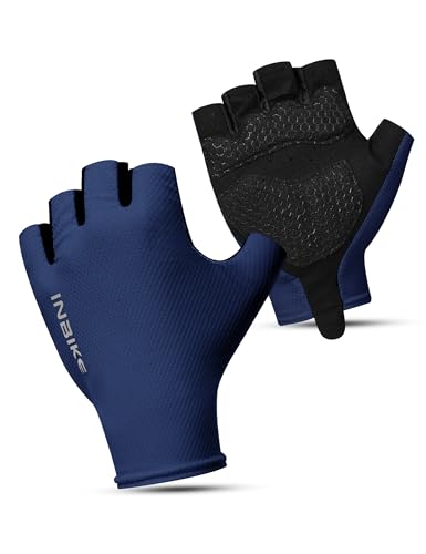 INBIKE Guantes Ciclismo MTB Guantes Montaña Verano Hombres Mujeres Antideslizante Antichoque Elástico Transpirable Multifuncional IHC220 Azul XL