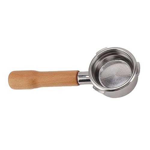 Haofy Porte-filtre 58 mm sans fond en acier inoxydable, 3 oreilles, détachable, pour Barsetto espresso domestique, petite