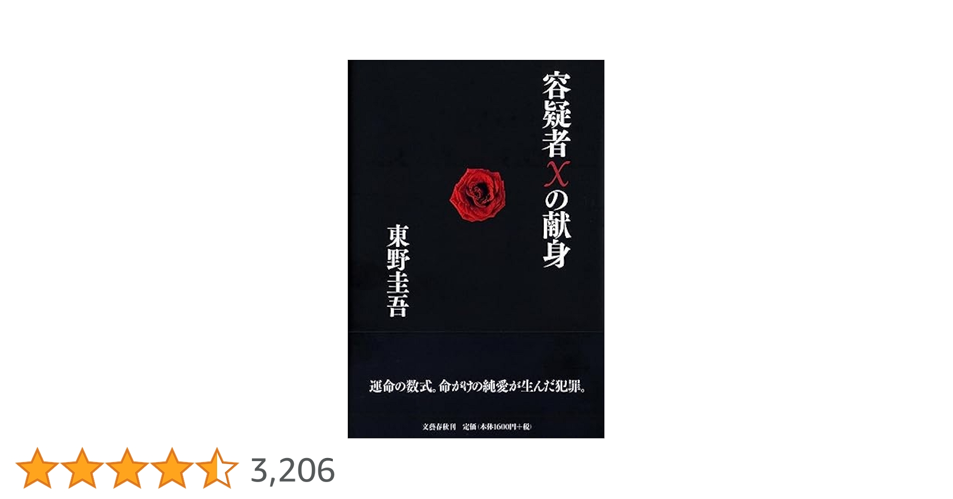 容疑者Xの献身:東野圭吾 b801dbb65756ee84137ea50c56b8c1
