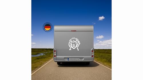 amberdog Autoaufkleber Labradoodle Kopf Art.Nr.ATK0230 Auto Aufkleber Wohnmobil Wohnwagen Hundekopf