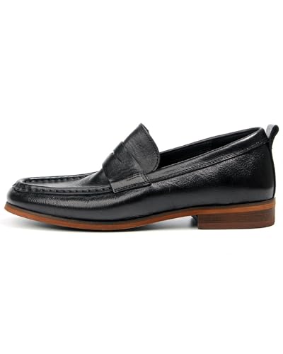 Penny Loafers for Men - Genuine Leather Casual Slip On Mens Loafers Driving Moccasins with Coin Slot | Formal Dress Shoes for Office & Weddings 709-52