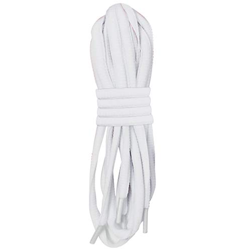 JOB SITE Braid Lace Oval Athletic White 60 in 152 cm, Multi, One Size (54162)