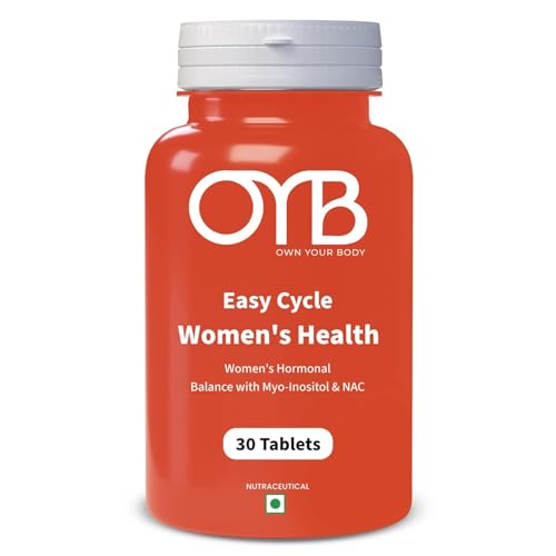 Image of OYB Easy Cycle Women's Hormonal Balance Supplement with Myo-Inositol & NAC | Supports Menstrual Cycle Regularity, PMS Comfort, Mood Balance & Metabolic Health | Vegan & Gluten-Free | 30 Tablets