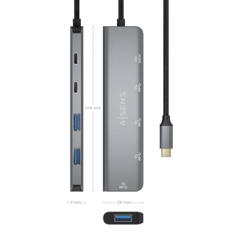 Aisens Hub Usb A109-0857 Grigio (1 Pezzo) - 4