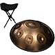 Shelter HP55-GD - HandPan in D-Moll, Handgefertigte, Goldfinish, Tasche+Stativ+Schlägel inklusive