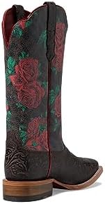 Ariat Women's Frontier Farrah Western Boot - Chocolate Floral Emboss/Wild Rose Print, 8.5 Medium Review | Image 4