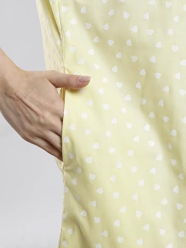 Image of 9shines Label Cotton Sleeveless Nighty | All Over Print Maxi Night wear for Women | Full Length Night Gown Night Dress for Women Stylish (Cotton Sleeveless 25)