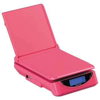 Báscula postal electrónica Ps25 25 lb plataforma 8 x 6 rosa miniatura 2