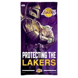 Los Angeles Lakers / Star Wars Mandalorian Spectra Beach Towel 30