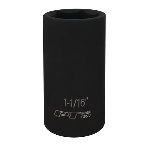 Image of Performance Tool M850 1 /2-Inch Drive Impact Socket, 1-1 /16, High-Strength Chrome Vanadium Steel Construction for Heavy-Duty Applications