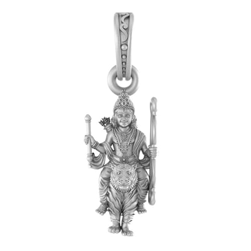 Pendentif Dieu Kartikeya en argent sterling 925 pour attirer bonne santé et richesse, taille S