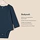 Amazon Essentials x Sofia Grainge Unisex Baby Langärmliger Body mit Rundhalsausschnitt, 3er-Pack, Dunkles Marineblau/Elfenbein/Hellblau, 0 Monate